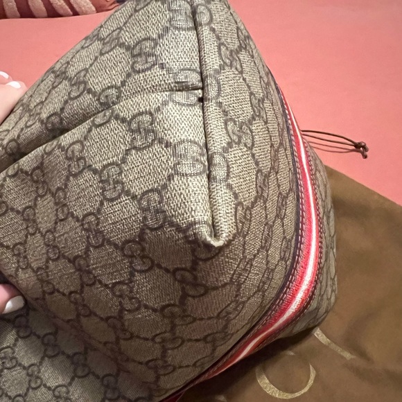 Gucci purple stripe monogram coated canvas tote - Picture 7 of 16